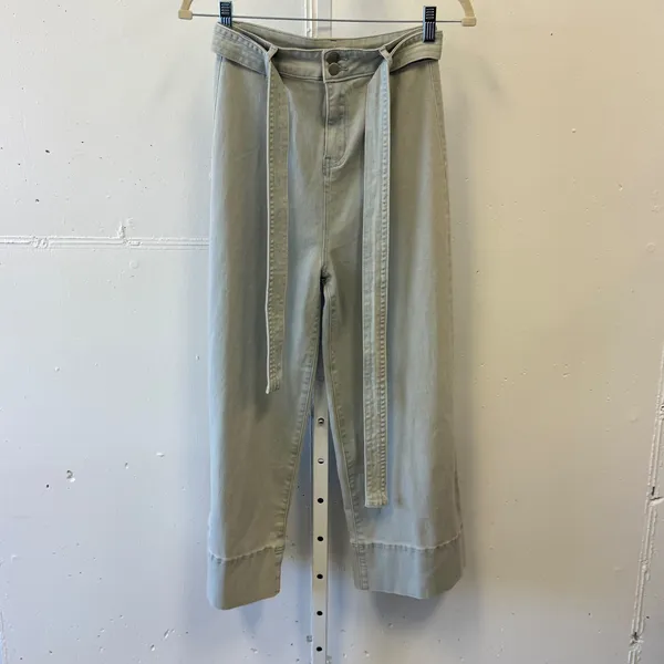 Altar'd State High Waist Wide Leg‎ Jean with Tie Light Wash Small AP1462 - Image 2