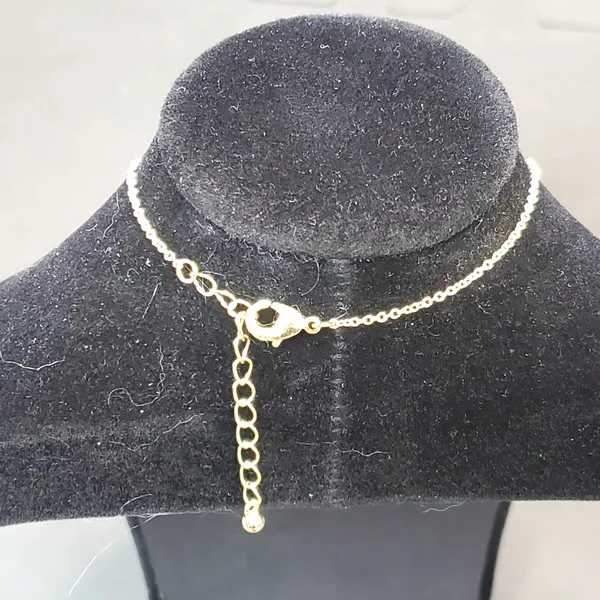Gold Tone Religion Cross Spiritual Necklace 10" Dangle Charm - Image 5