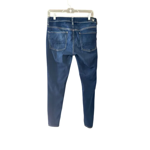 American Eagle Outfitters Dark Wash Skinny Jeggings Womens‎ Size 6 Regular Blue - Image 2