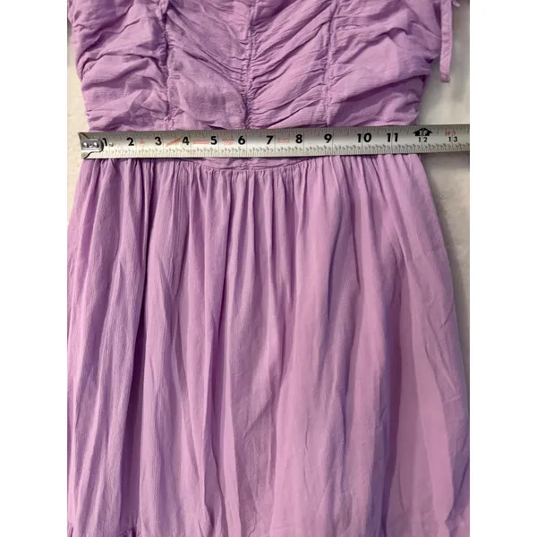 Universal Threads Lavender Purple Tiered Maxi Dress Womens XS Smocked Puff Sleeve - Image 4
