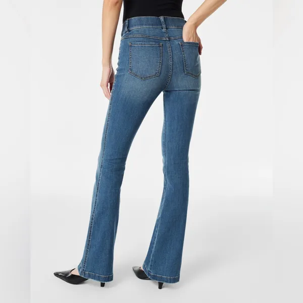 SPANX SPANXshape EveryWear Pull‎ On Flare Jeans Vintage Indigo Size Large - Image 13