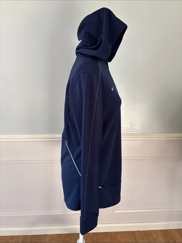 Nike Hooded Running Top Size Medium Quarter Zip Dri-Fit Lightweight Layering - Image 6