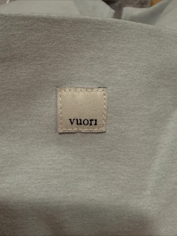 Vuori elevation Light‎ blue gray super soft Leggings front ruching est large - Image 4