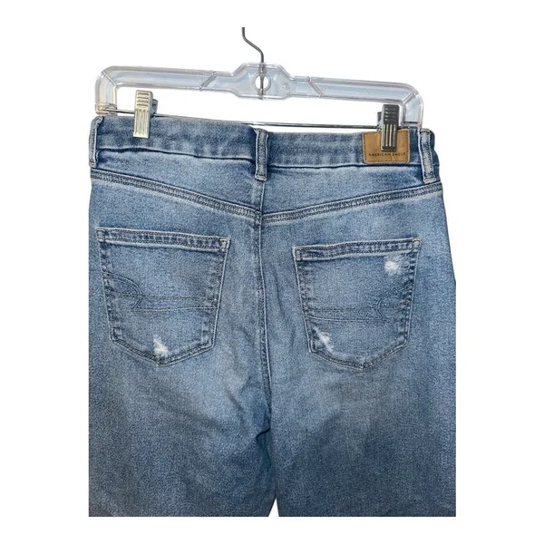 American Eagle Womens Stretch Ripped Curvy Mom‎ Jeans, Size 8 LONG - Image 4