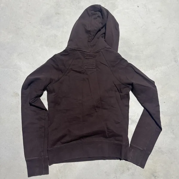 Hollister V-Neck Hoodie Pullover Bella Swan Y2K Aesthetic SZ Medium Brown Top - Image 6