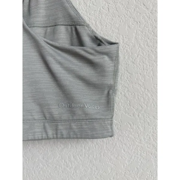 Outdoor Voices‎ Sports Bra Women's Size Medium Gray Tech Sweat Crop Athletic - Image 10