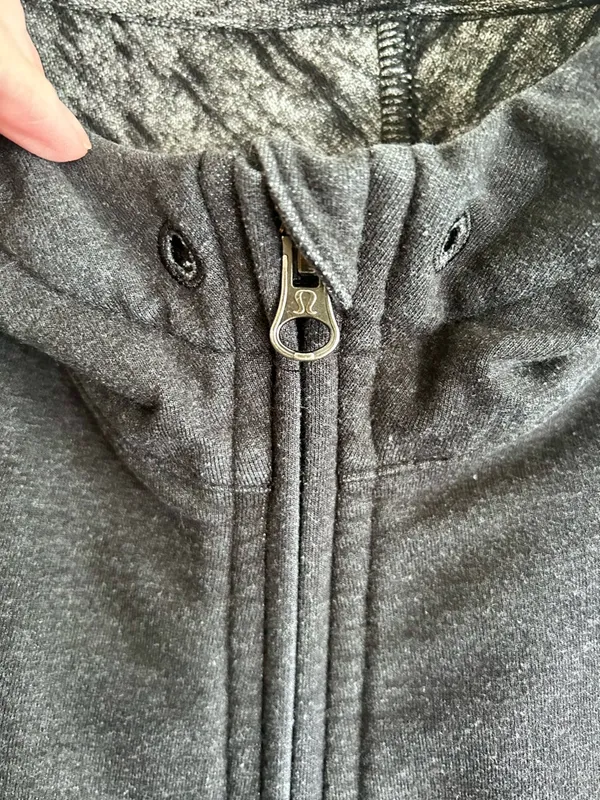 Lululemon Charcoal Gray Full-Zip Hoodie, 12 - Image 3