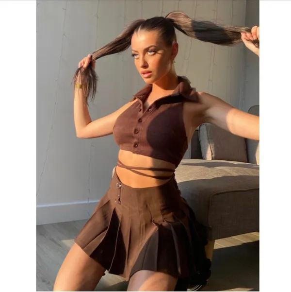 Tiger Mist Brown Skirt - Image 8