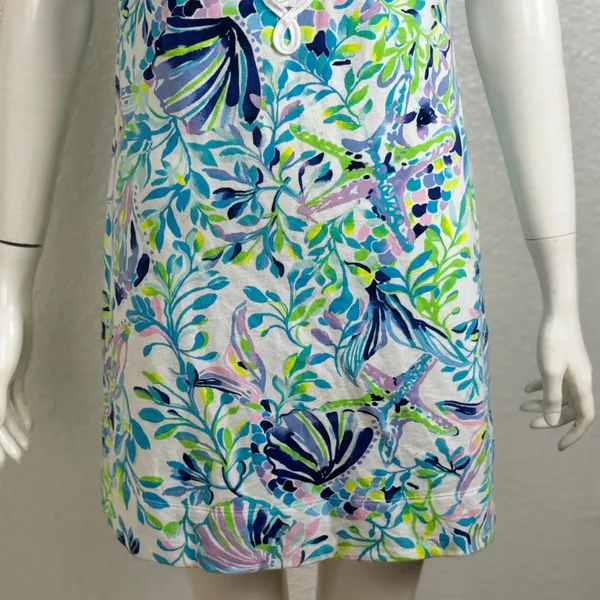 LILLY PULITZER Harper Shift Resort White Shell Beach Dress Rt. $148 - Image 6