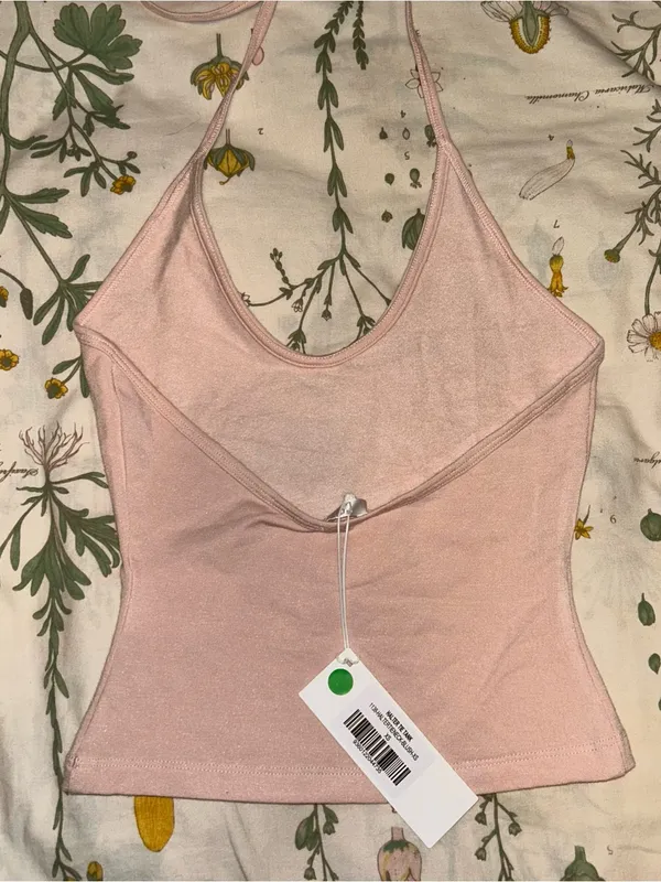 CSB Halter Tie Tank in the color blush - Image 6