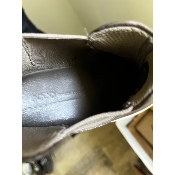 Ecco Soft‎ 7 Womens Taupe Leather Chelsea Ankle Boot 37 Gorpcore Comfort Sneaker - Image 8