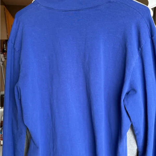 Reebok Blue New York Giants Zip-Up Hoodie with Red Accent - Image 3