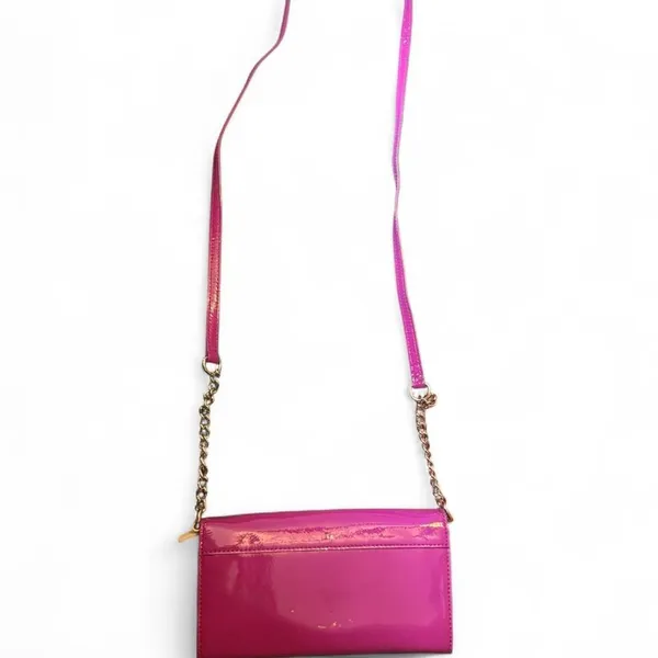 Kate Spade New York Pink Patent Leather Envelope Crossbody Clutch Chain Strap - Image 2