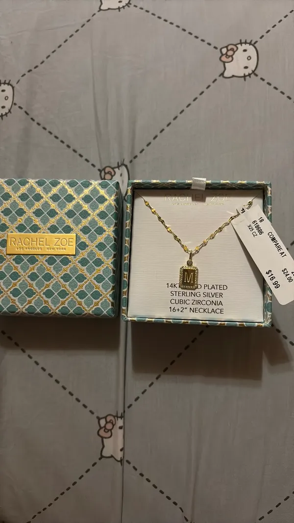 Rachel Zoe “M” initial necklace - Image 5