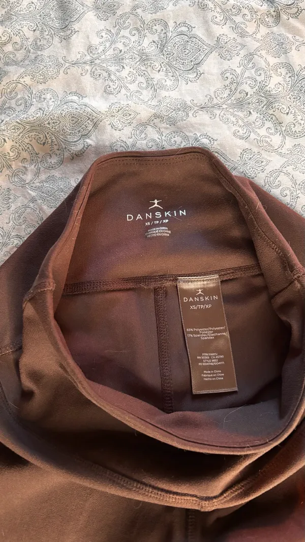 Danskin Straight Leg Pants Brown - Image 3