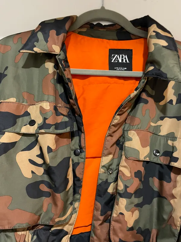 ZARA cropped Camo Puffer jacket - Image 2