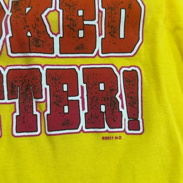 Harley Davidson Harley Never Looked Better Long Sleeve Yellow Graphic Tee Sz L - Image 2