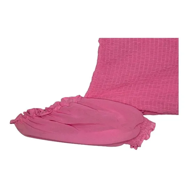 PrettyLittleThing Smocked Mini Dress Womens 12 Pink Puff Sleeve Ruffle‎ Hem - Image 5