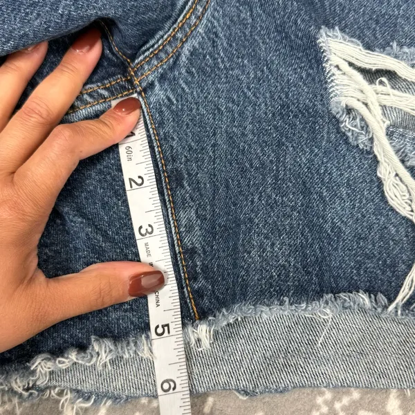 NWT Levi's 501 Shorts High Rise 100% Cotton‎ Distressed 22W Streetwear 90s - Image 10
