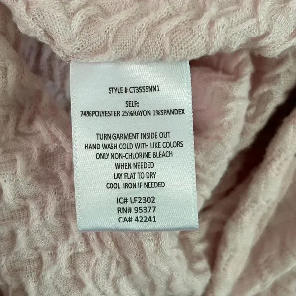 Sanctuary Pink Textured Long Sleeve Top Women’s XL Lettuce Hem Ruffle Edge - Image 5
