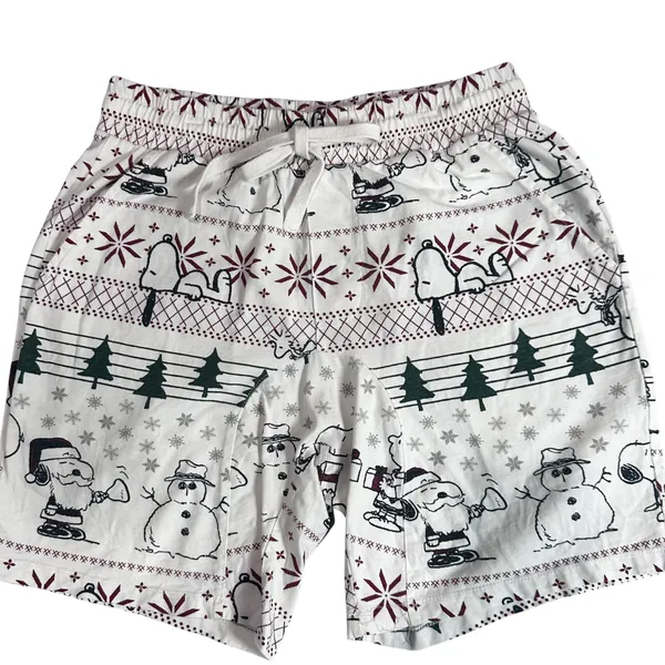 Peanuts Snoopy Christmas Holiday Sleepwear Pajama Shorts Size XS Petite - Image 2