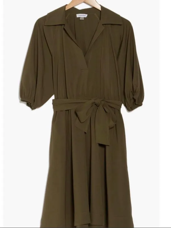 Calvin Klein Khaki Dress - Image 3