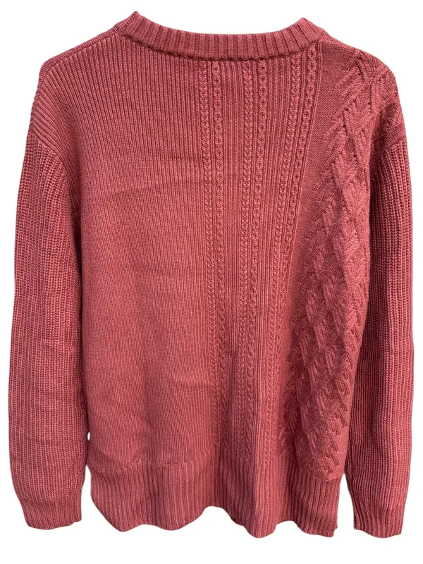NWT Banana Republic Mixed Cable Knit Wool Blend Sweater Rust Size Small - Image 7