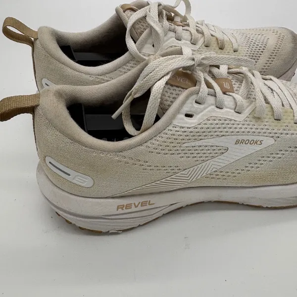 Brooks Revel 6 White Tan Running Shoes Womens 9 - Image 8