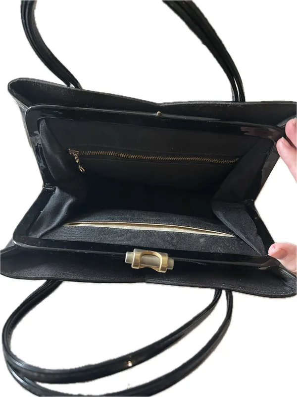 Vintage Black Purse Leather - Image 2