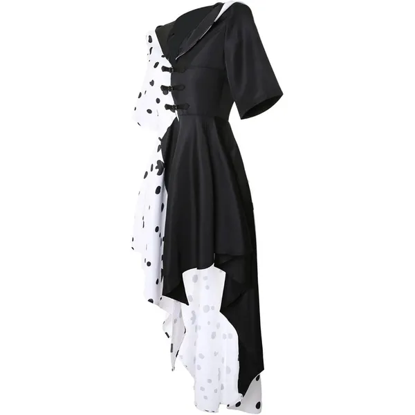Cruella Devil Costume Women's Coat Dress Cosplay Outfit Halloween X-LARGE - Image 3