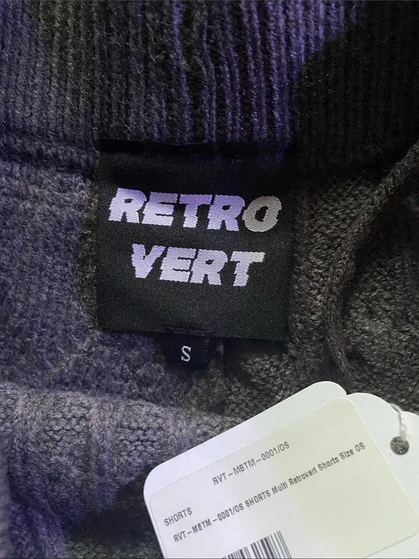 🆕 RETROVERT Gradient knit Cable knit shorts Gray - Image 5