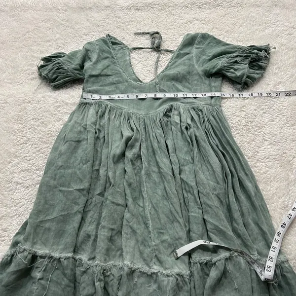 Sea Gypsies Womens Flare Dress in Jaidete Sage Green Sz XS Cottage Fairy Core - Image 5