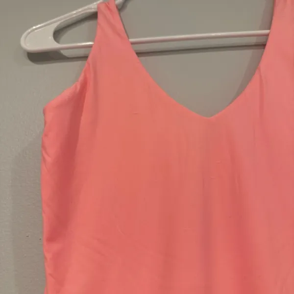Neon Pink V-Neck Bodysuit - Image 2