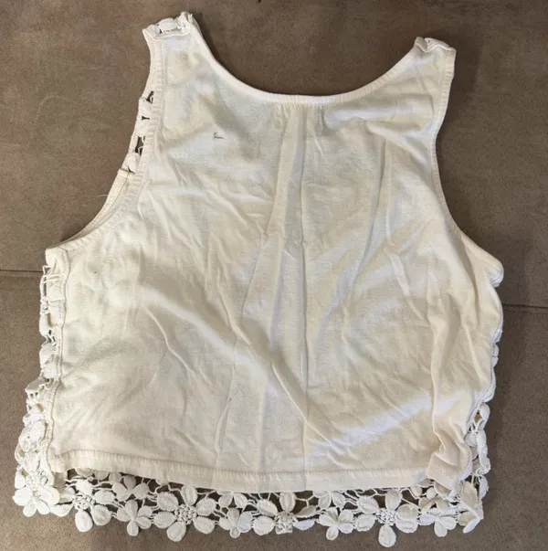 Pacsun LA Hearts White Crochet Tank - Image 4