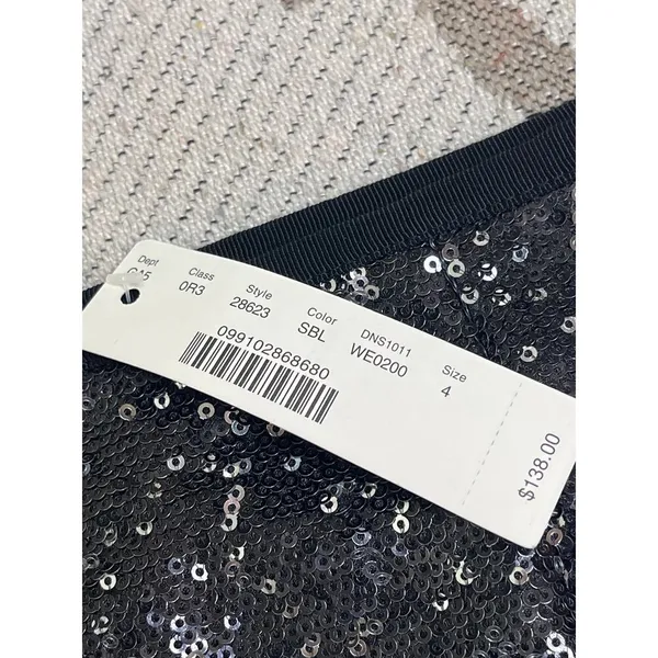 J. Crew sequin classic mini pleated front pockets skirt, size 4, 28623,MSRP $138 - Image 7