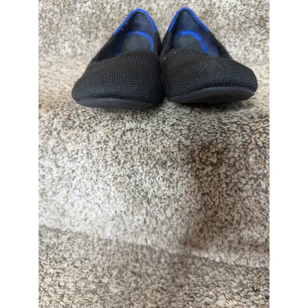 ROTHYS The Flat Round Toe Black Knit Ballet Flat Size 8.5‎ - Image 4