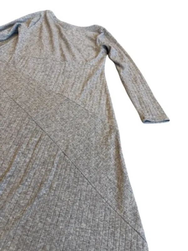 Soft Surroundings Beige Ribbed Knit Sweater Dress Long Sleeve Midi Medium Womens - Image 14