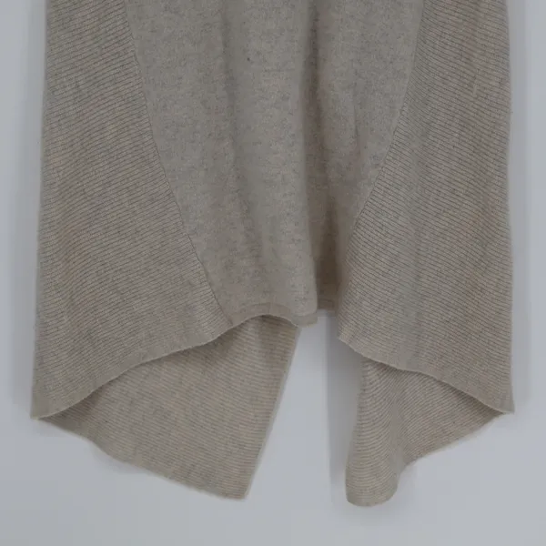 Nanette Lepore Cashmere Drape Vest S 100% 2-Ply Neutral Old Money Quiet Luxury - Image 13