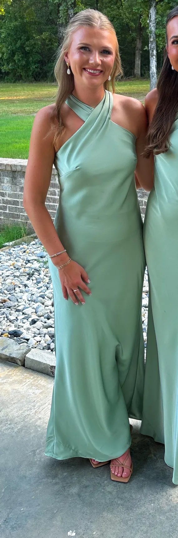Azazie Dusty Sage Bridesmaid Dress - Image 3