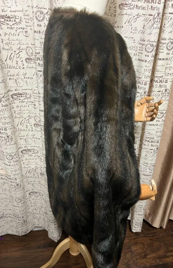 Brown Faux Fur Cape sz M / L - Image 7