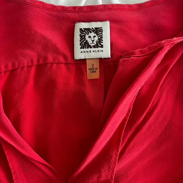 Anne Klein Vibrant Red Blouse - Image 3
