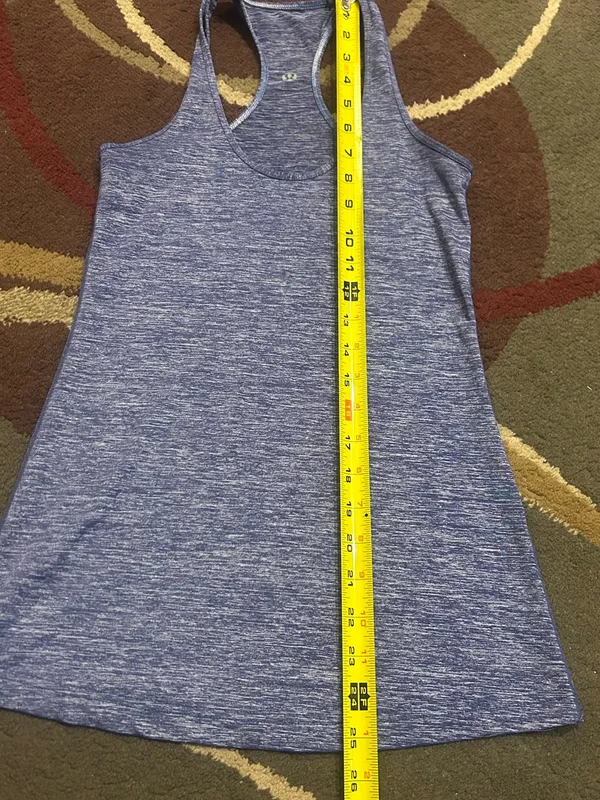 Lululemon heathered blue racerback tank top see measurements woman’s S 4/6 - Image 6