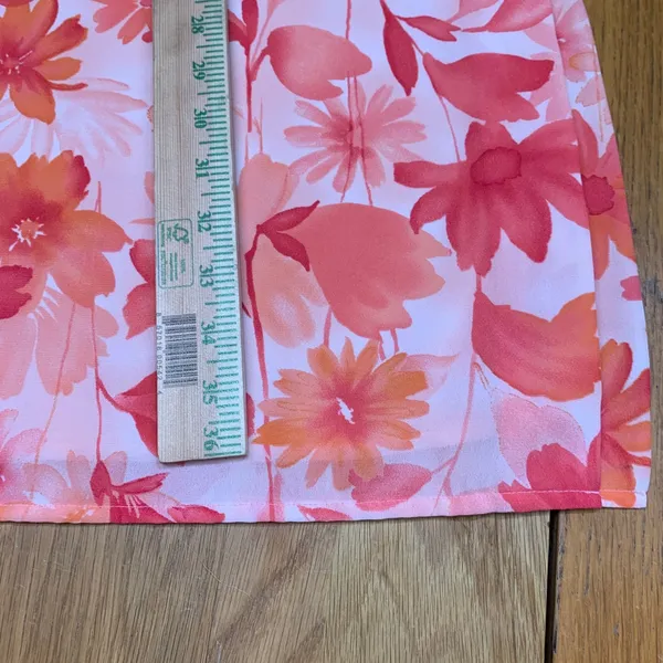 Worthington Pink Orange Floral Chiffon Maxi Skirt Womens‎ Size 12 Side Zip Lined - Image 5