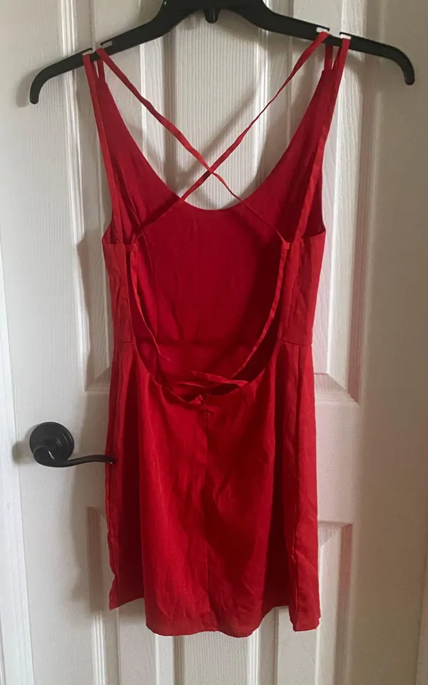 Tobi Red Mini Dress - Image 5