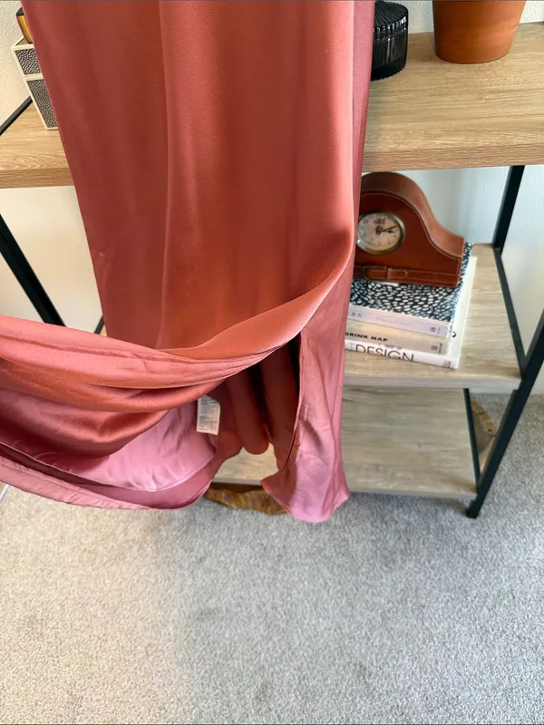 NWT Abercrombie & Fitch Spaghetti Strap Silky Hand Lined Long Slip Dress, L - Image 6