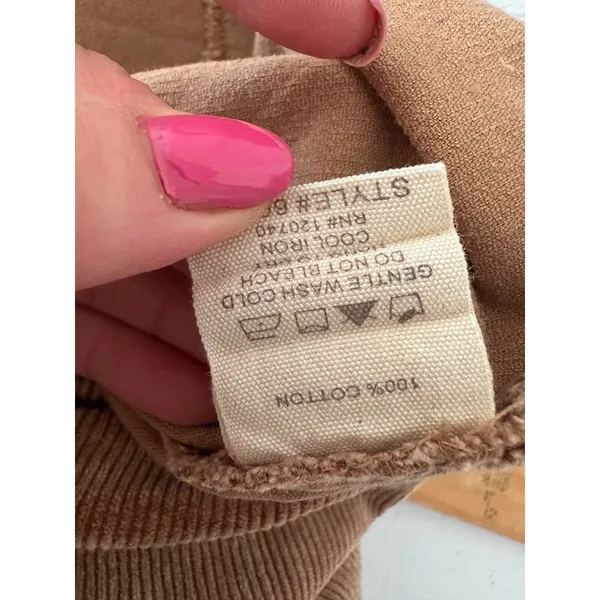Mystree Brown Wide Leg Flare Corduroy Pants Women Size Large Pull On Boho Earthy - Image 8