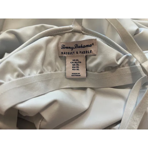 Tommy Bahama White Tennis Golf Racquet & Paddle Dress Bodysuit Sz XL Athletic - Image 9