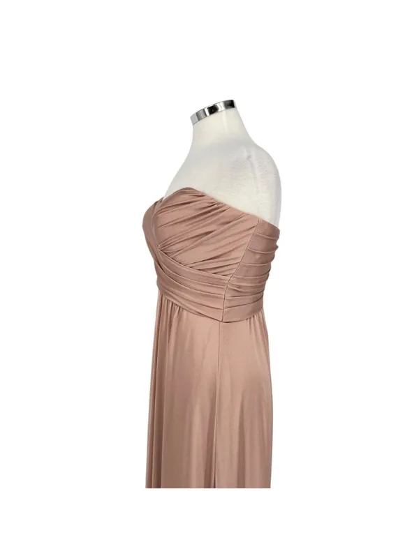 La Femme Blush Pink Strapless High Slit Floor-Length Formal Gown Size 6 - Image 5