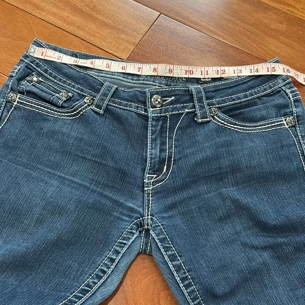 Miss Me Rhinestone Embellished Straight Denim‎ Jeans size 29 - Image 9