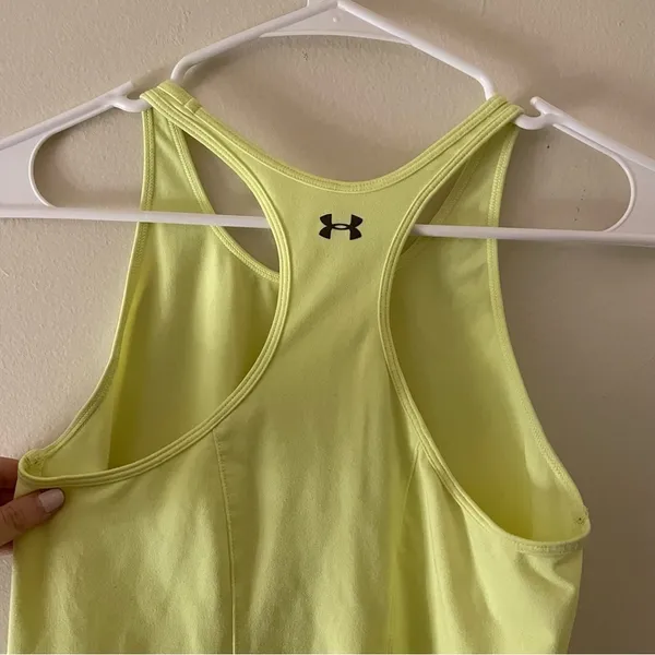 Champion small neon yellow‎ tank top athletic workout top summer shirt comfort - Image 4